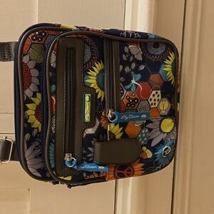 Lily Bloom print nylon canvas crossbody bag